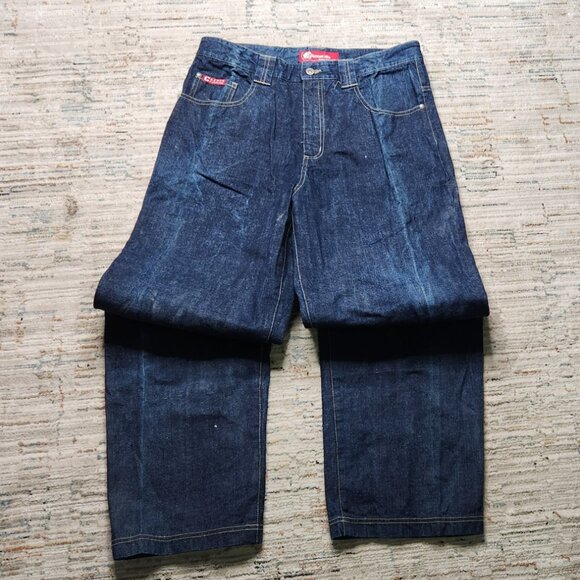 Clench Jeans, Dark Blue Jean Color, Active Wear, Baggy, Y2K, Size 34W 32L - Picture 1 of 13